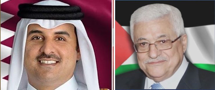 تفاصيل اتصال هاتفي بين الرئيس عباس وأمير قطر