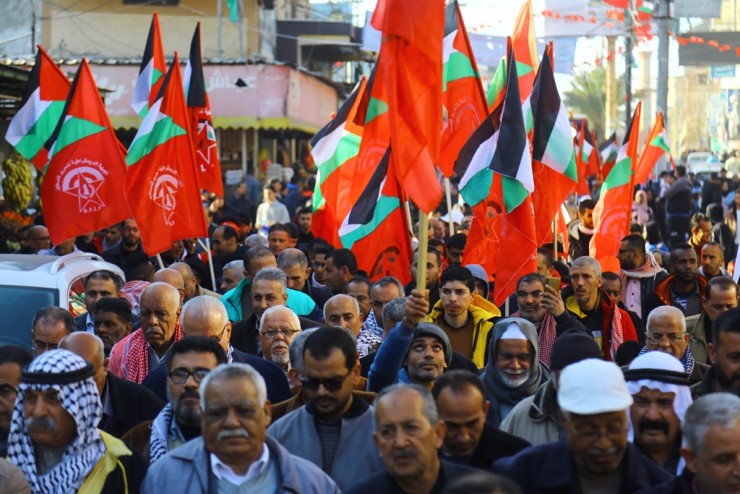 غزة: حشود جماهيرية تشارك في انطلاقة الجبهة 
