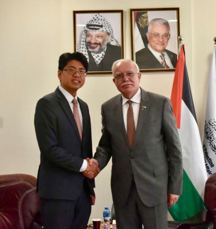 المالكي يودع ممثل جمهورية كوريا لدى فلسطين