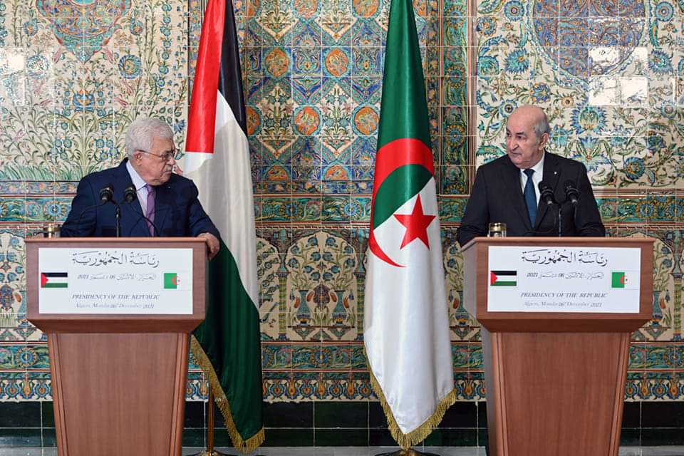 الرئيس عباس بمؤتمر صحفي مشترك مع نظيره تبون: الجزائر ظلت على الدوام فعلا وقولا مع فلسطين
