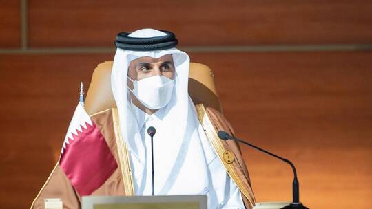 أمير قطر يبعث برقية تعزية إلى العاهل السعودي