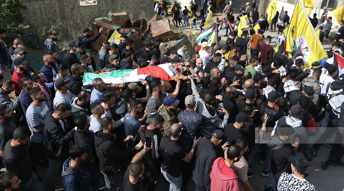 تشييع جثمان الشهيد داوود ريان في بيت دقو شمال غرب القدس