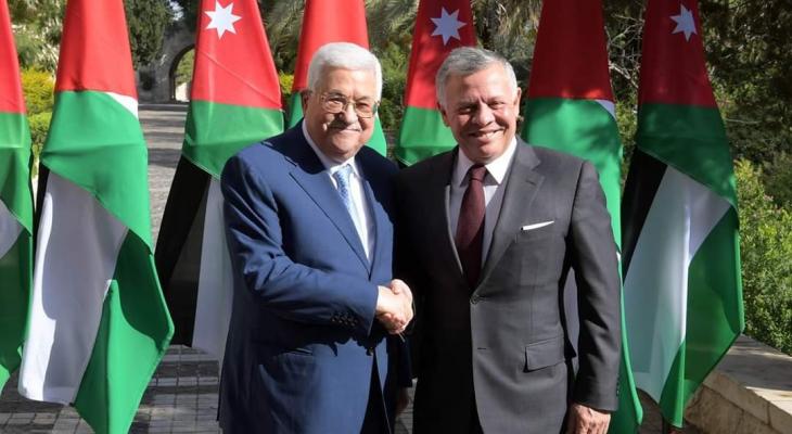 الرئيس عباس يصل عمان ويلتقي الملك عبد الله الثاني