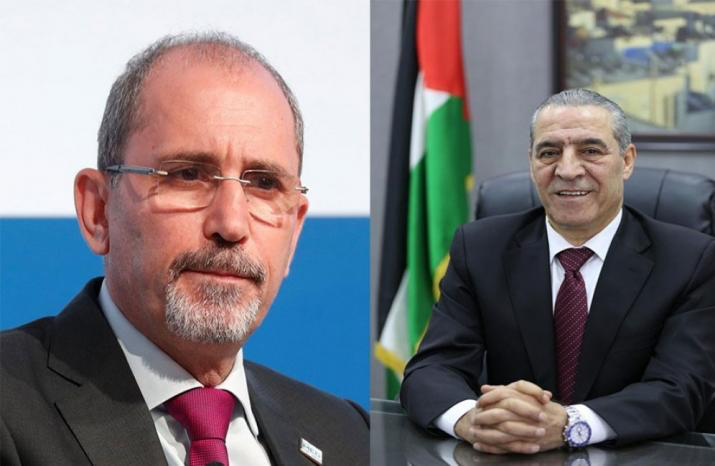 اتصال هاتفي بين حسين الشيخ ووزير الخارجية الأردني