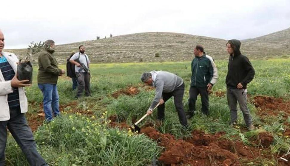 الاحتلال يقمع فعالية لزراعة أشجار زيتون في أراضي بورين جنوب نابلس