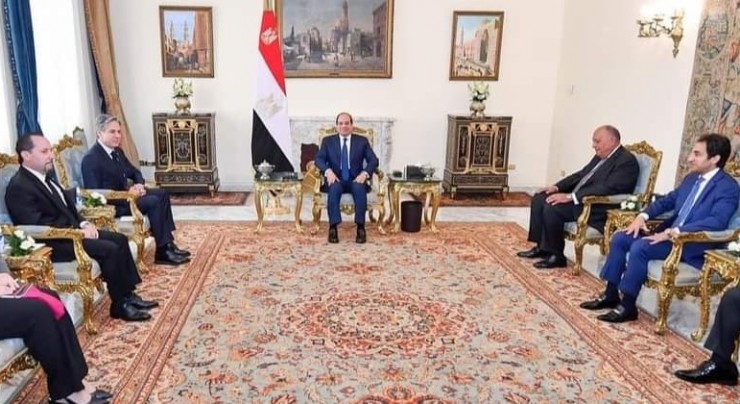 تفاصيل لقاء الرئيس المصري مع وزير الخارجية الأمريكي