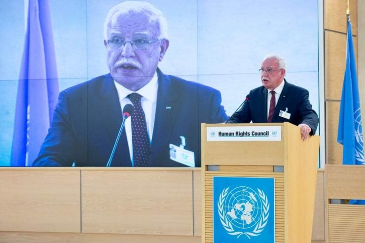 المالكي يجدد مطالبته مجلس حقوق الانسان بالحماية الدولية للشعب الفلسطيني