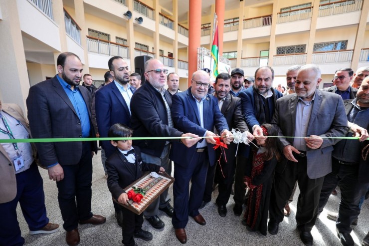 افتتاح مدرسة الشهيد الجعبري شرق غزة بحضور الدعاليس
