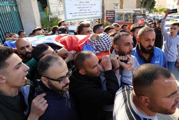 تشييع جثمان الشهيد الطفل مصطفى صباح في بيت لحم
