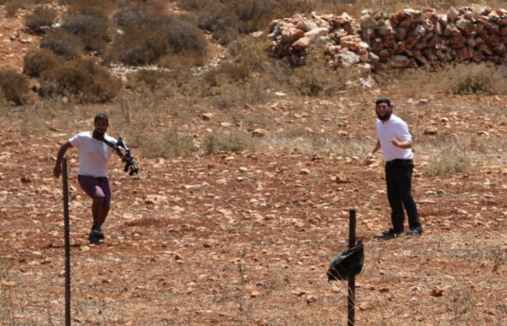 الخليل: مستوطنون يهاجمون أراضي المواطنين ويتلفون محاصيل زراعية في مسافر يطا