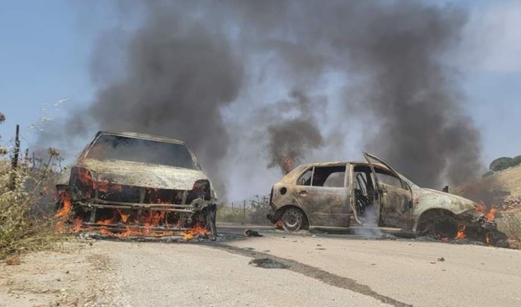 إصابات وإحراق للممتلكات في قرية المغير شرق رام الله