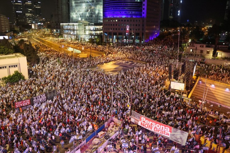 تجدد التظاهرات ضد حكومة نتنياهو للأسبوع الرابع والعشرين على التوالي