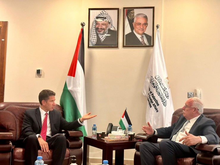 المالكي يطلع المدير العام لوزارة الخارجية البريطانية على آخر المستجدات والتطورات على الساحة الفلسطينية