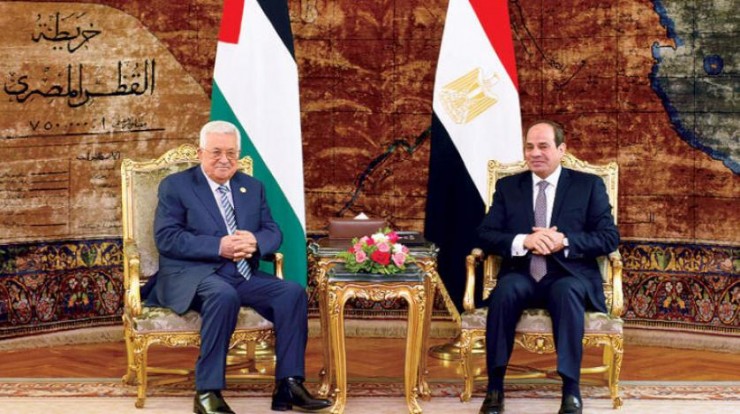 تفاصيل لقاء الرئيس عباس مع نظيره المصري