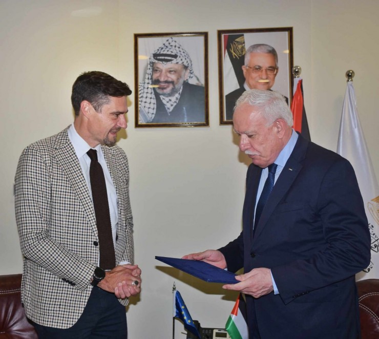 المالكي يستقبل ممثل الاتحاد الأوروبي الجديد لدى دولة فلسطين 