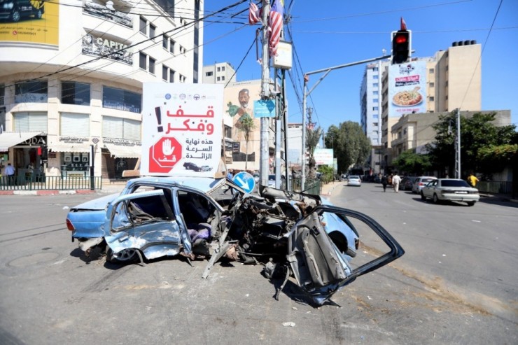 غزة: 9 إصـابات في 14 حادث سيــر خلال الـ 24 ساعة الماضية