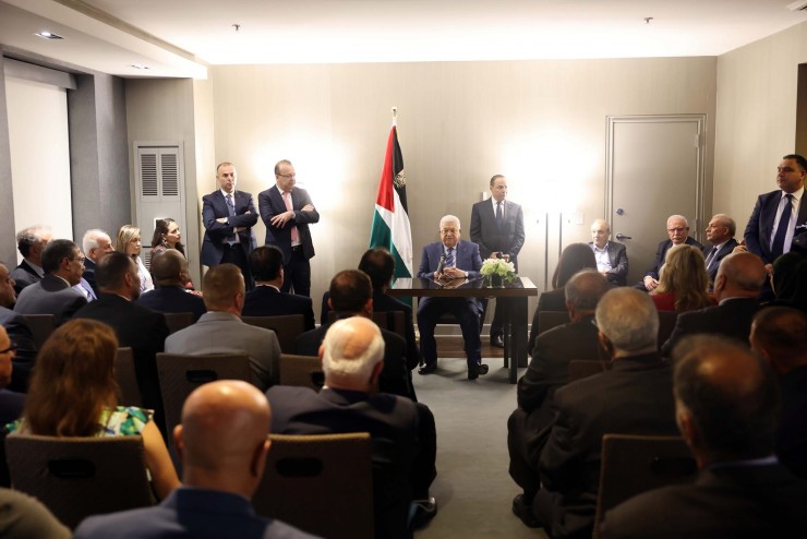 تفاصيل لقاء الرئيس عباس مع قادة الجالية الفلسطينية في الولايات المتحدة
