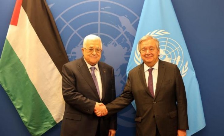 تفاصيل لقاء الرئيس عباس والأمين العام للأمم المتحدة 