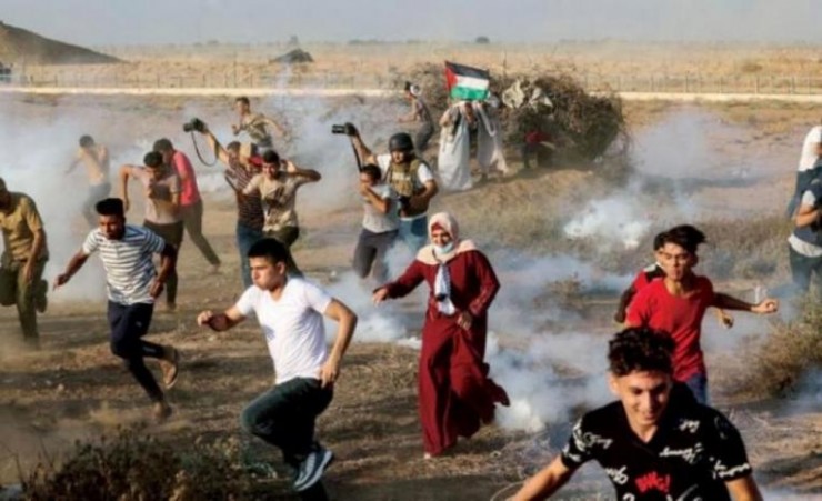 محدث- إصابة خطيرة خلال قمع الاحتلال لمسيرات سلمية شرق قطاع غزة