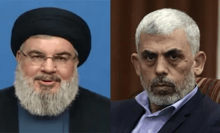 السنوار يرد في رسالة لنصر الله على تعزيته في استشهاد 