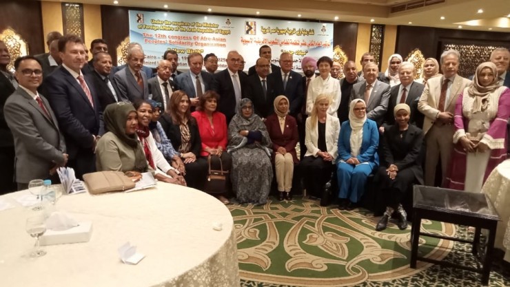 العرابي رئيسا لمنظمة التضامن.. المؤتمر الـ12 يشيد بجهود مصر في إحلال السلام بغزة ويدعو لإنهاء الانقسام الفلسطيني