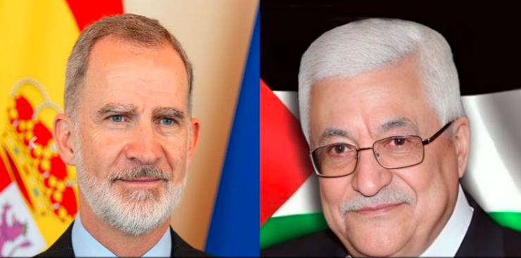 الرئيس عباس يجتمع مع ملك إسبانيا لبحث سبل تعزيز العلاقات الثنائية