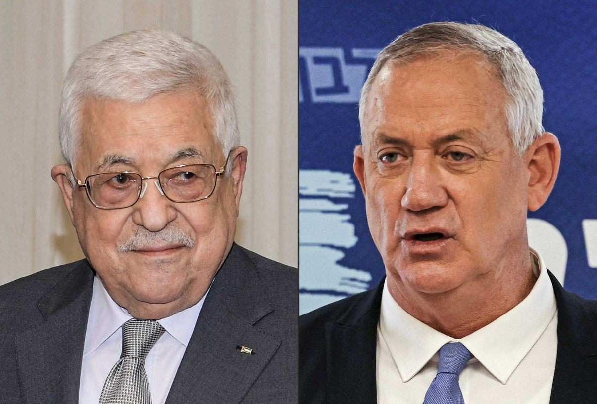 الرئيس عباس يستقبل الوزير الاسرائيلي بيني غانتس