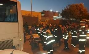 شهيدان وجرحى بحادث دهس باص إسرائيلي لعشرات العمال ببيت لحم