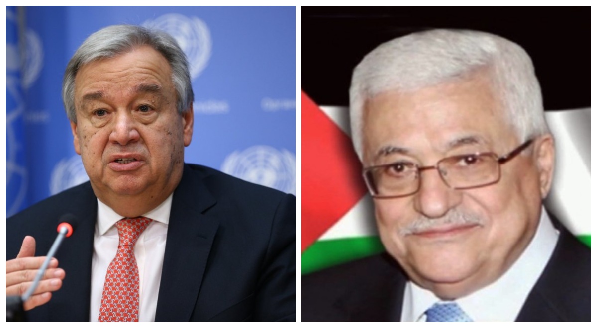 الرئيس عباس يتلقى اتصالا هاتفيا من الأمين العام للأمم المتحدة