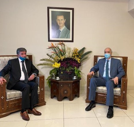عبد الهادي يطلع نائب وزير الخارجية السوري على آخر التطورات الفلسطينية 
