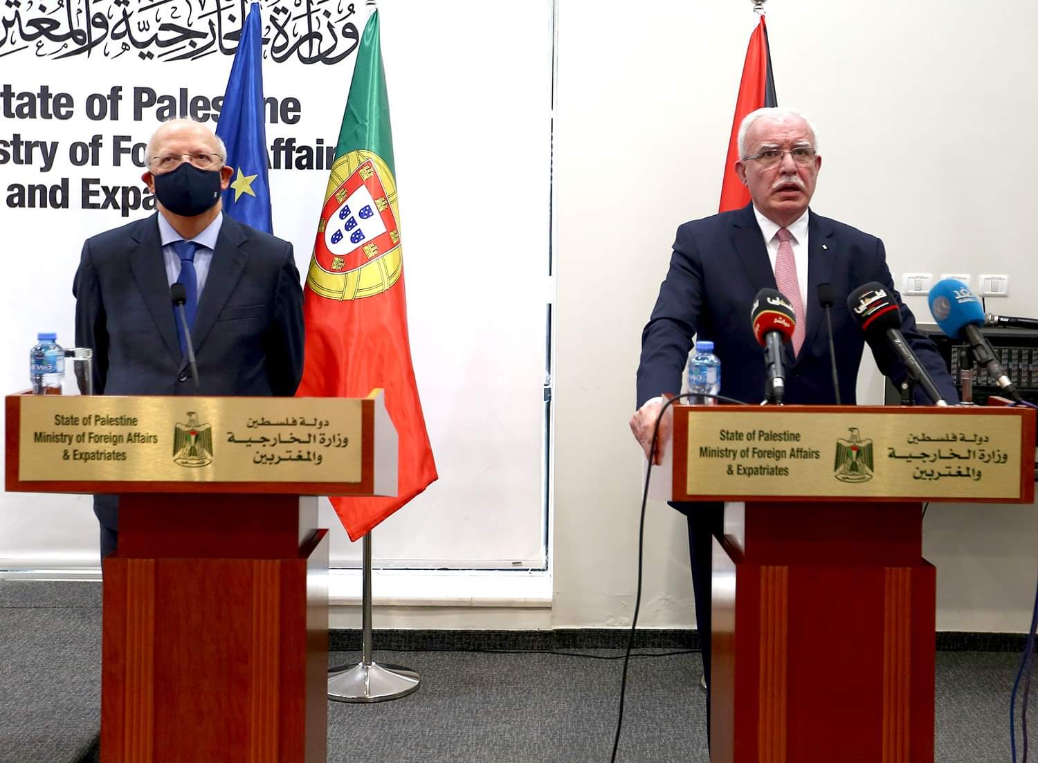 المالكي يدعو البرتغال إلى دعم حل الدولتين بالاعتراف بدولة فلسطين