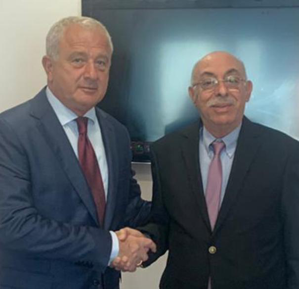 عرنكي يلتقي سفير روسيا الاتحادية لدى فلسطين