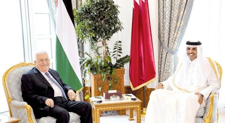 الرئيس عباس يتلقى اتصالا من أمير قطر