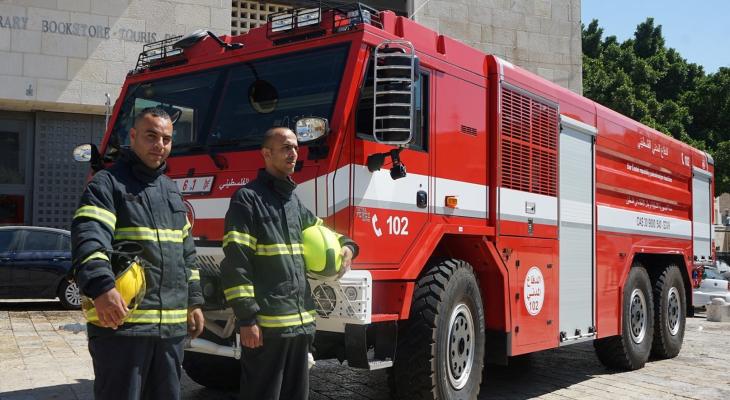 32 حادث إطفاء وإنقاذ بالضفة الغربية
