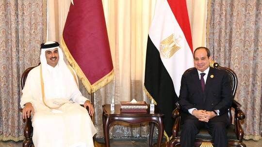 الرئاسة المصرية: السيسي وأمير قطر اتفقا على أهمية العمل على استئناف التعاون