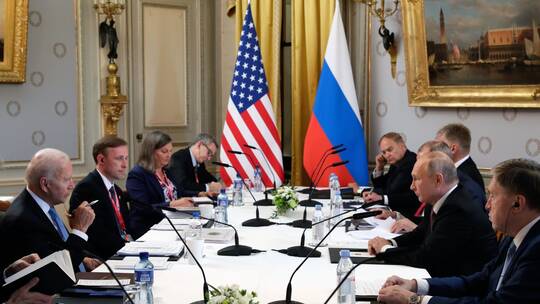 اختتام المحادثات الموسعة ضمن قمة بوتين-بايدن في جنيف