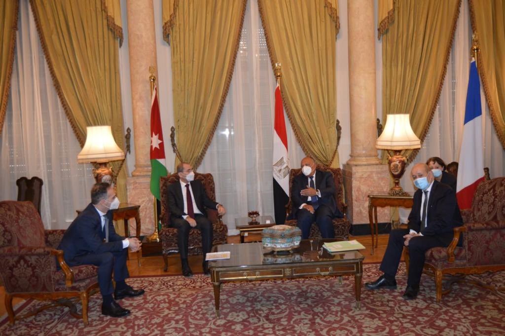اجتماع يضم وزير الخارجية المصري و الأردني والفرنسي والألماني