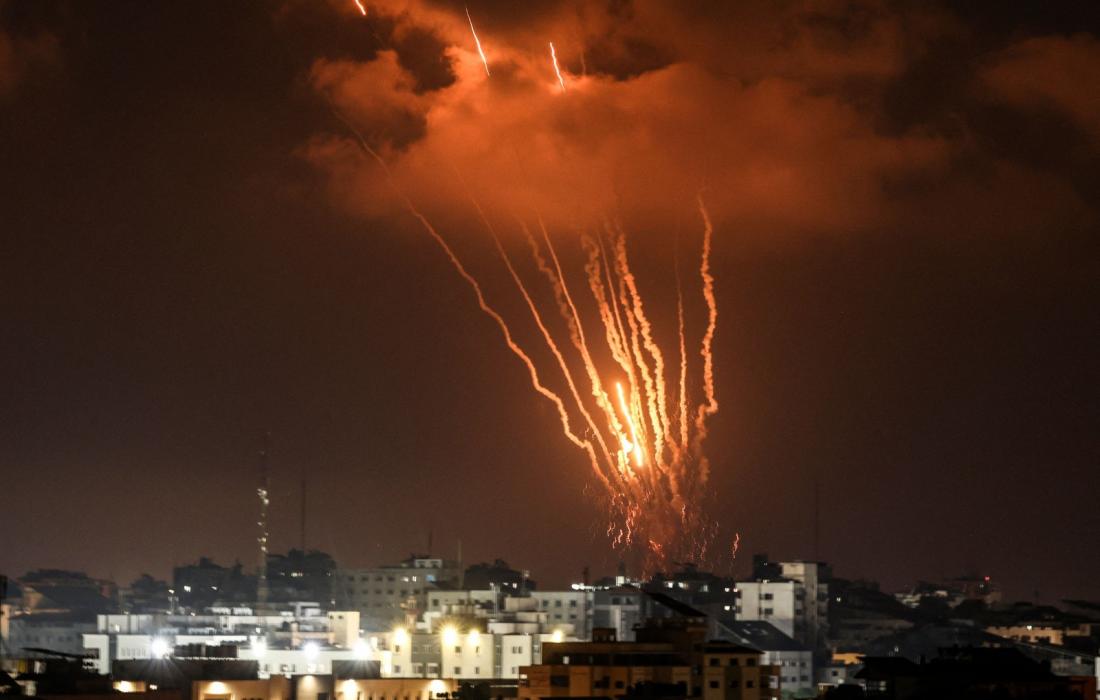إطلاق صواريخ من قطاع غزة تجاه مستوطنات الغلاف