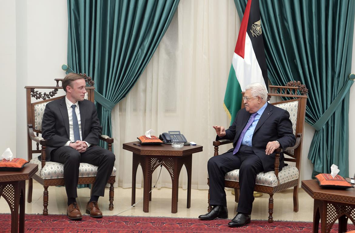 الرئيس عباس يستقبل مستشار الأمن القومي الأميركي