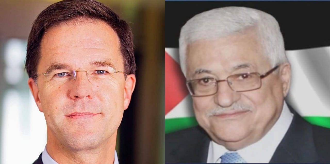 الرئيس عباس يتلقى اتصالًا هاتفياً من رئيس الوزراء الهولندي ويطلعه على آخر التطورات