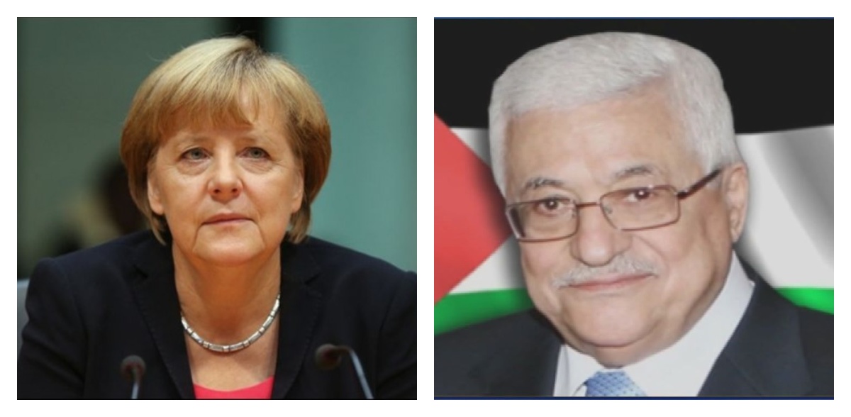 الرئيس عباس يتلقى اتصالاً من المستشارة الألمانية ويطلعها على حقيقة الجرائم الإسرائيلية ضد فلسطين