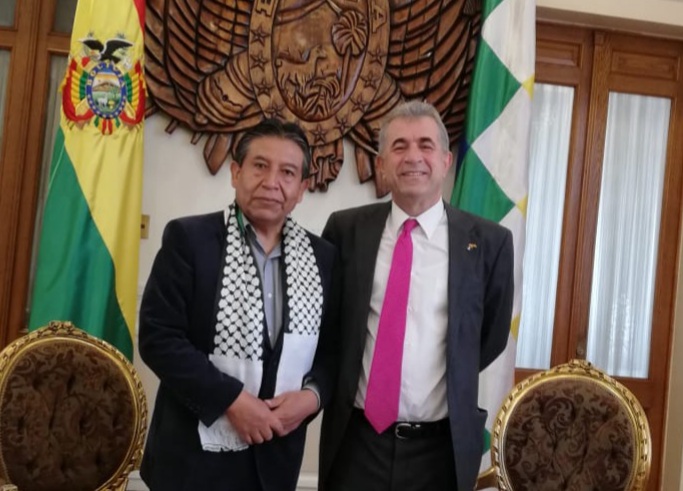 نائب الرئيس البوليفي يؤكد على موقف بلاده الدائم والثابت للحقوق الوطنية الفلسطينية