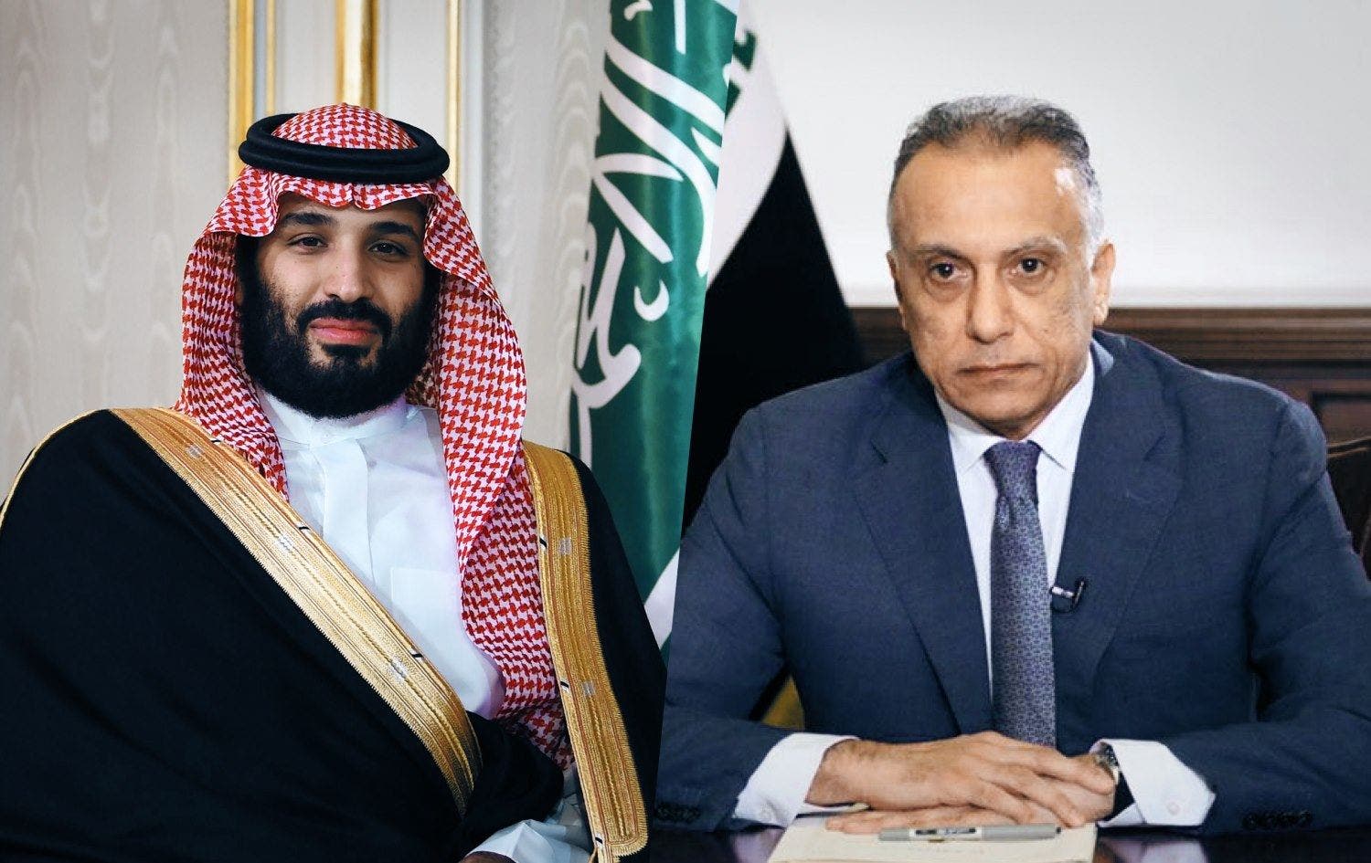 خلال اتصال هاتفي: ولي العهد السعودي يهنئ رئيس الوزراء العراقي