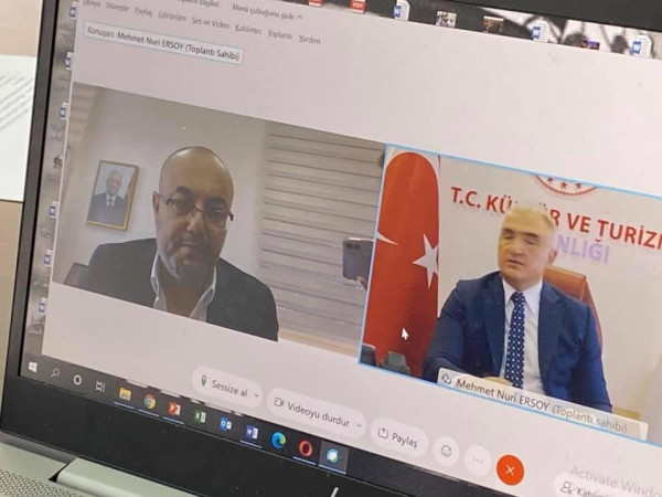 وزير الثقافة يبحث مع نظيره التركي تعزيز التعاون