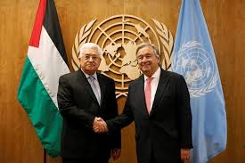 رسالة الرئيس عباس للأمين العام للأمم المتحدة