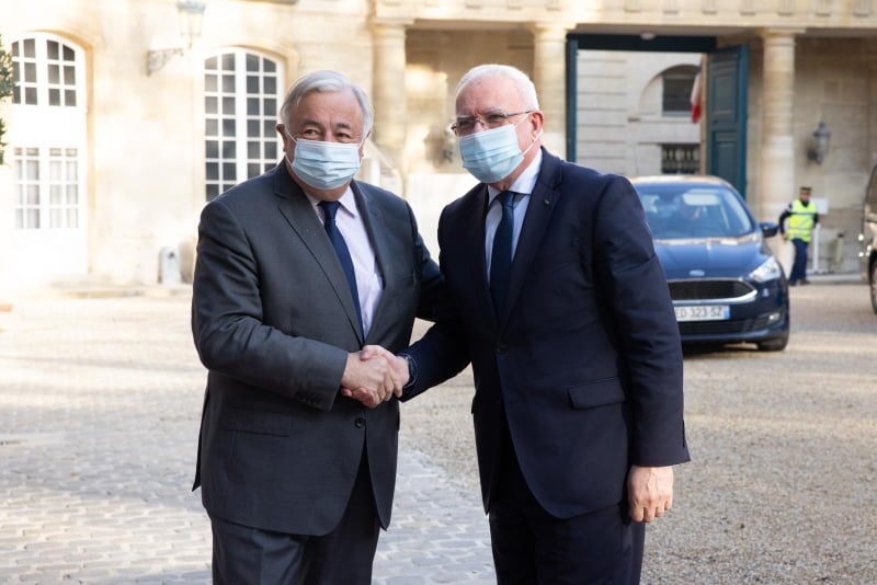 المالكي يطلع رئيس مجلس الشيوخ الفرنسي على آخر التطورات الفلسطينية
