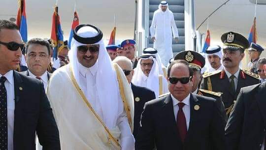 الرئاسة المصرية تصدر بيانا حول لقاء أمير قطر والسيسي