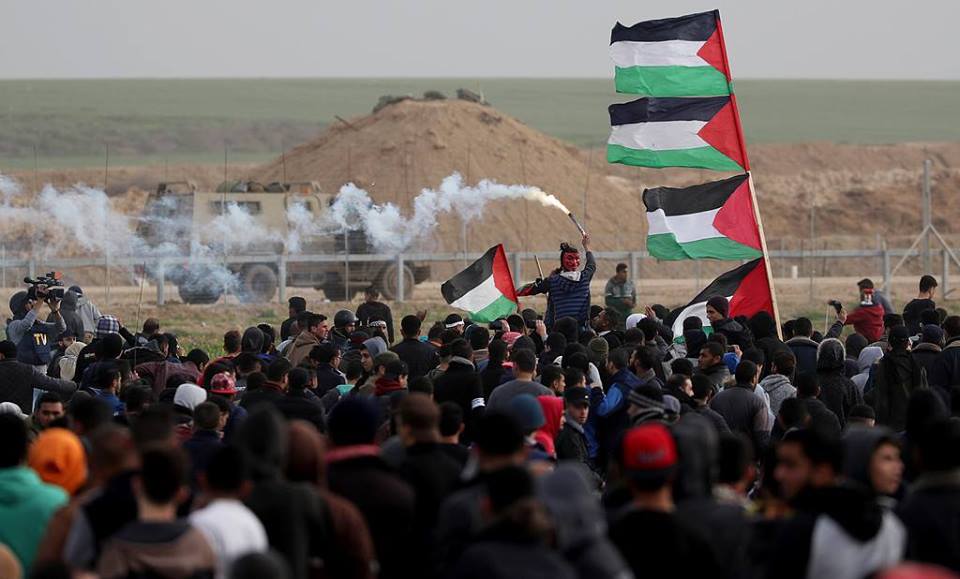 محدث- إصابات خلال قمع قوات الاحتلال تظاهرة سلمية جنوب قطاع غزة