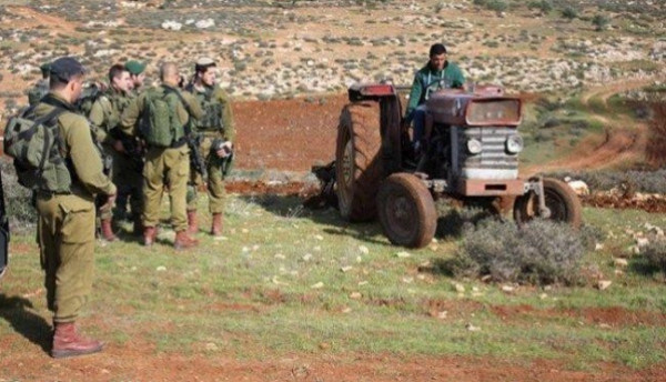 نابلس: قوات الاحتلال الإسرائيلي تستولي على كرفان زراعي